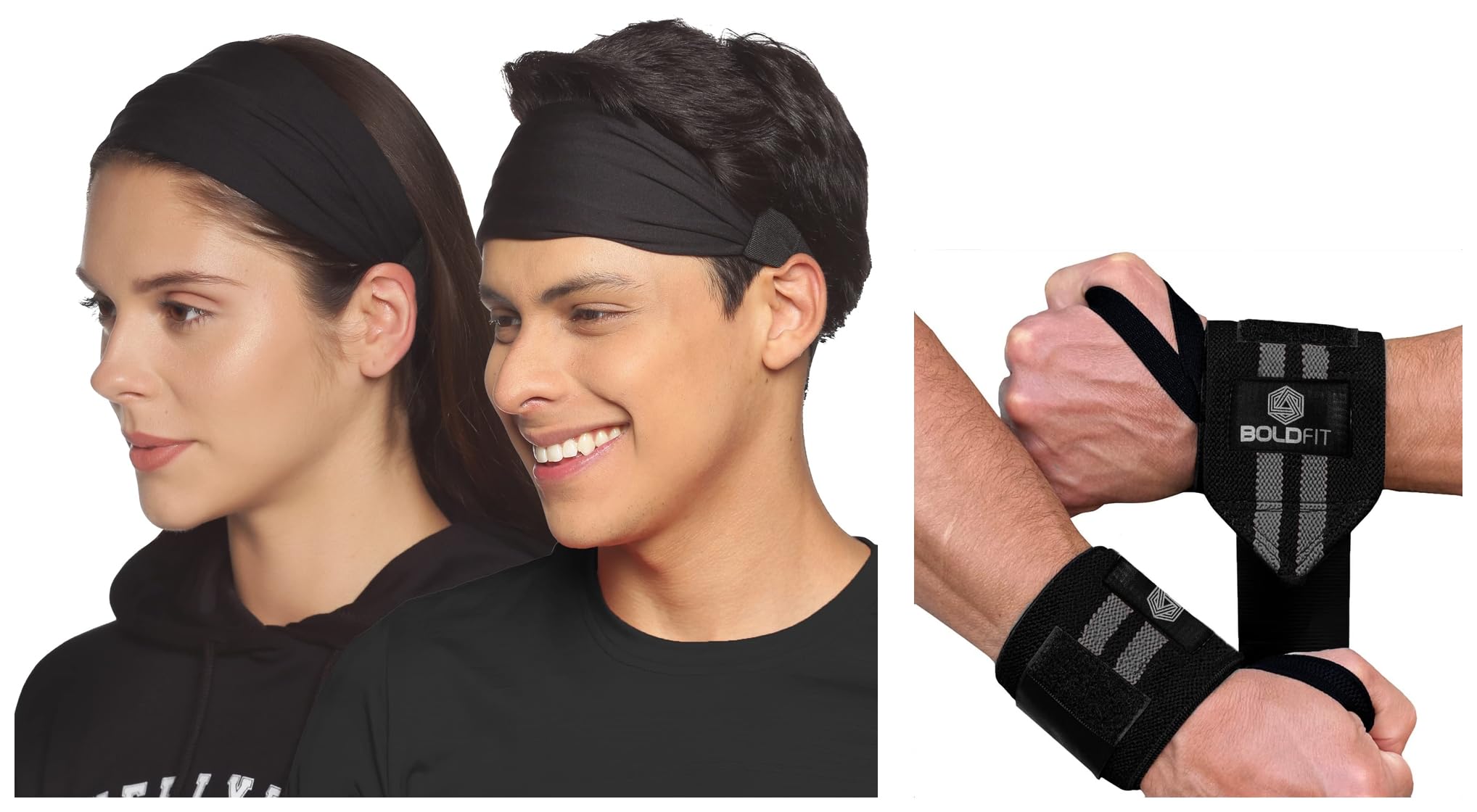 Boldfit Wrist Supporter for Gym Wrist Band (Grey) & Boldfit Gym Headband for Men and Women (Black), One Size (HeadBandBlack) (B0CDJ64WZB) Amazon Price History, Amazon Price Tracker