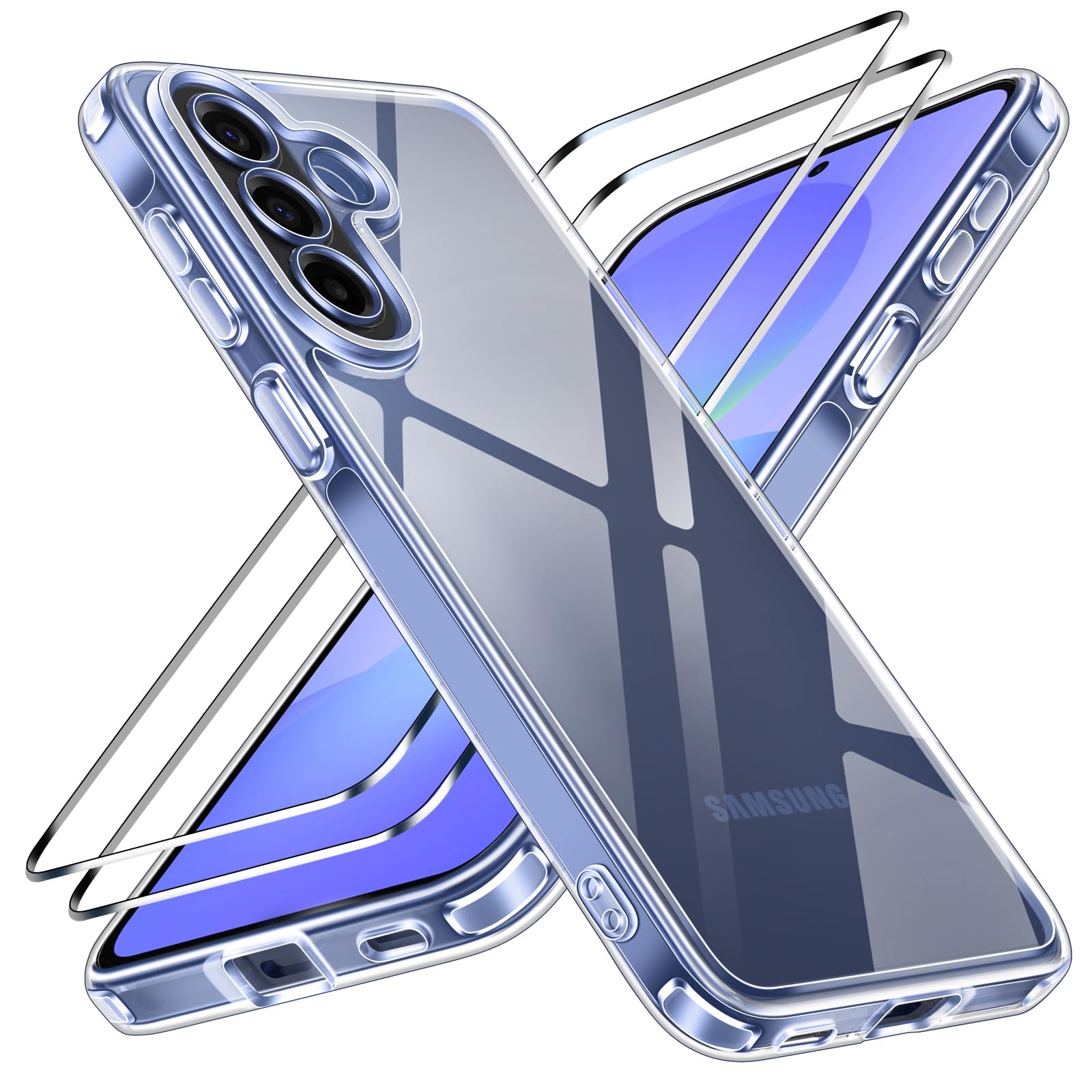 ivoler Coque Mat pour Samsung Galaxy A57 5G avec 2 Pièces Protection, [Antichoc 