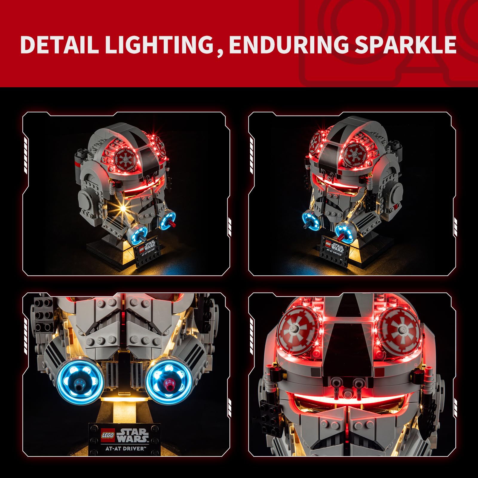 BRIKSMAX Light Kit for Lego-75429 AT-AT Driver Helmet -Led Lighting Compatible with Lego Star Wars Building Set- Not Include Lego Set - Image 3
