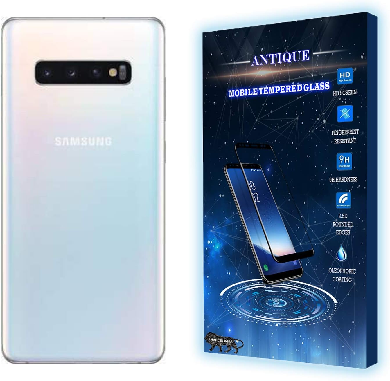 ANTIQUENo Flash-Cut Camera Lense Guard Tempered Glass Compatible for Samsung S10