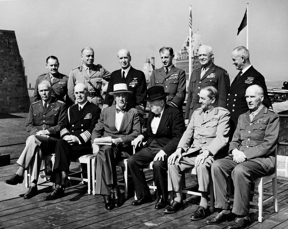 Quebec Conference 1944 Nthe Second Quebec Conference Held At Quebec City Canada September 1944 Front Row From Left Gen George C Marshall WD Leahy President Franklin D Roosevelt Prime Minister Winston