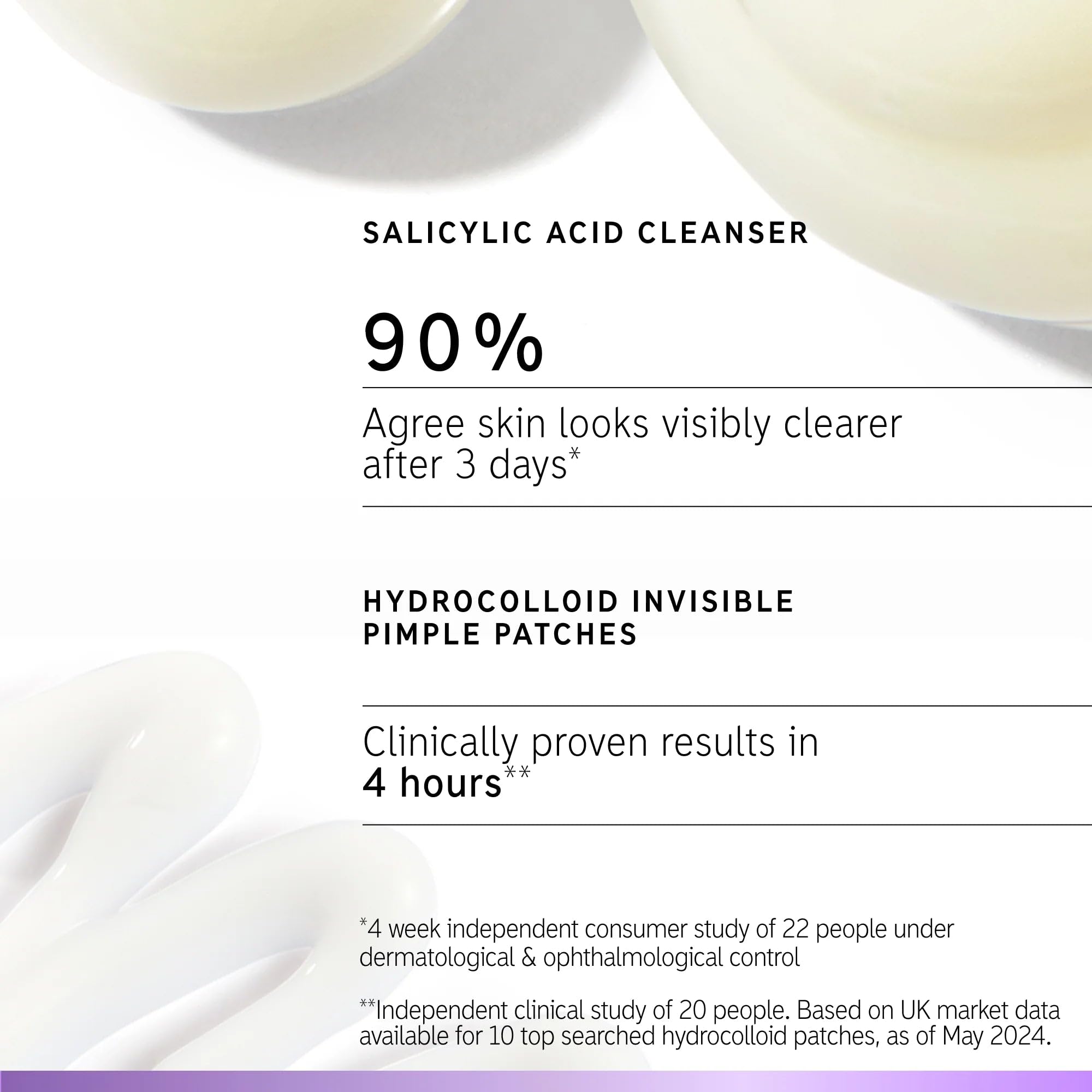 The INKEY List Spot On Duo 60ml, Salicylic Acid Cleanser, Hydrocolloid Pimple Patches, Minimize Blemishes, Target Breakouts - Image 3