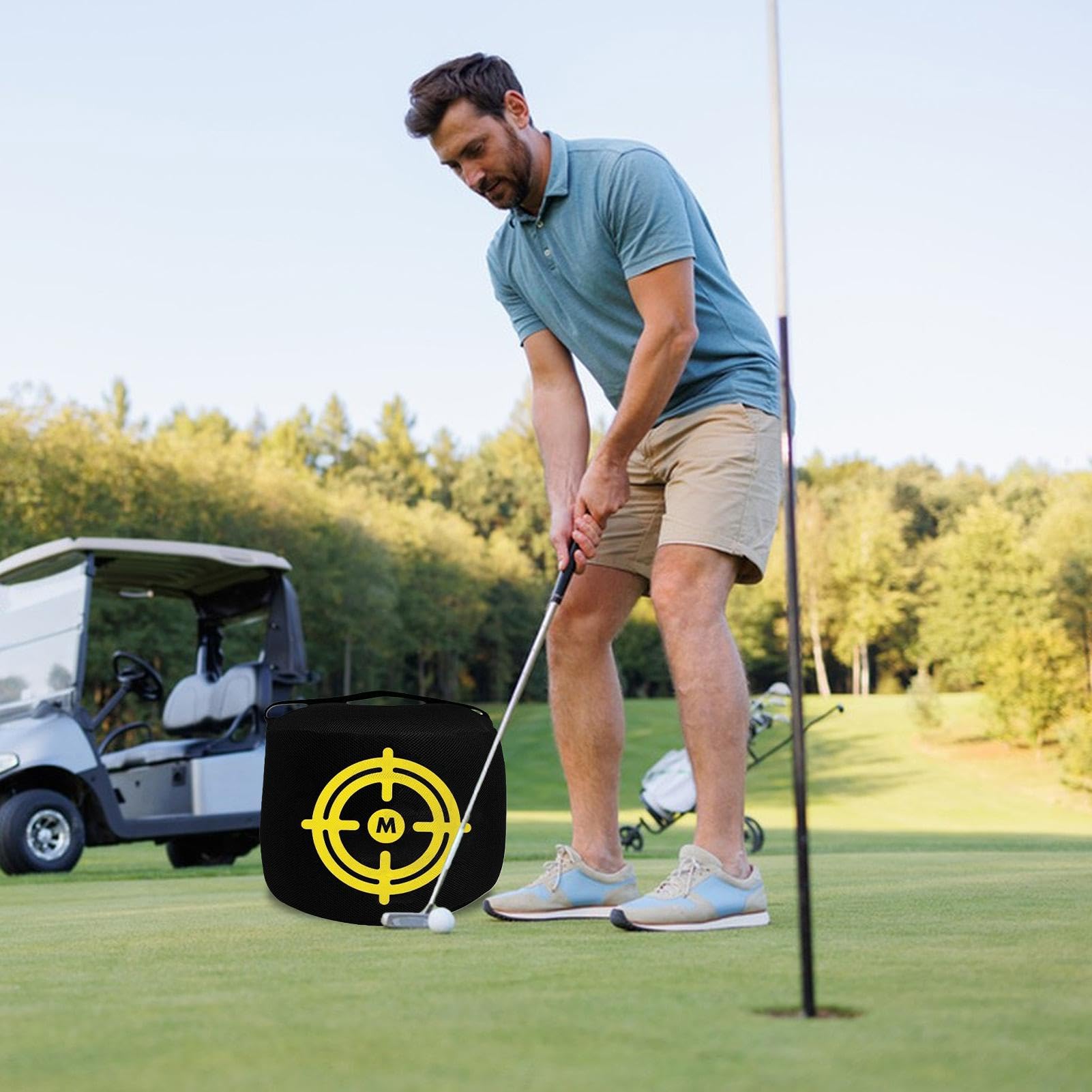 Bolsa Entrenadora de Swing de Golf Herramienta De Silenciosa para Apuntar | Saco De Golpeo Para Palos De Golf Para Golfistas, Jugadores, Aficionados, Hombres,