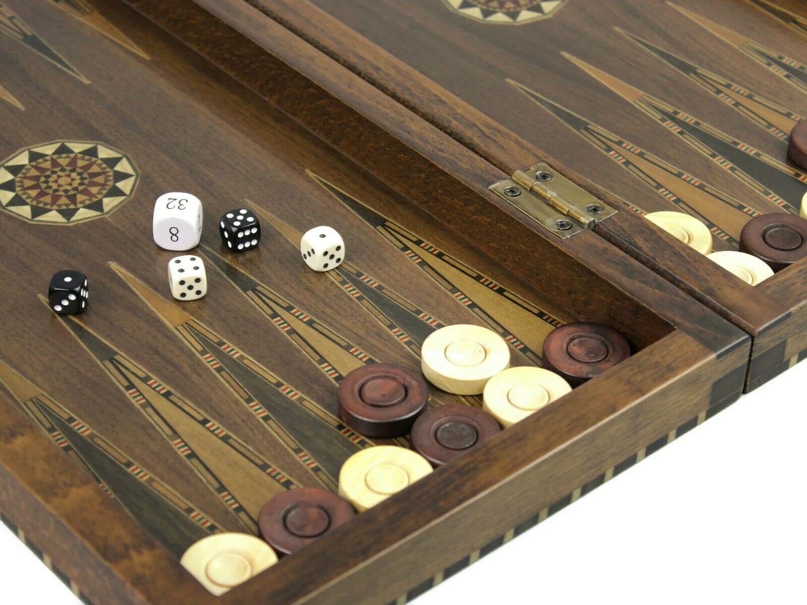 Helena Backgammon Set Rural Noce 20"