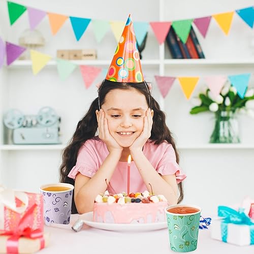 Miniatura 5 de Paquete de 600 vasos de papel de 5 onzas, tazas de baño, vasos desechables coloridos, mini vasos para enjuague bucal, taza para beber caliente para