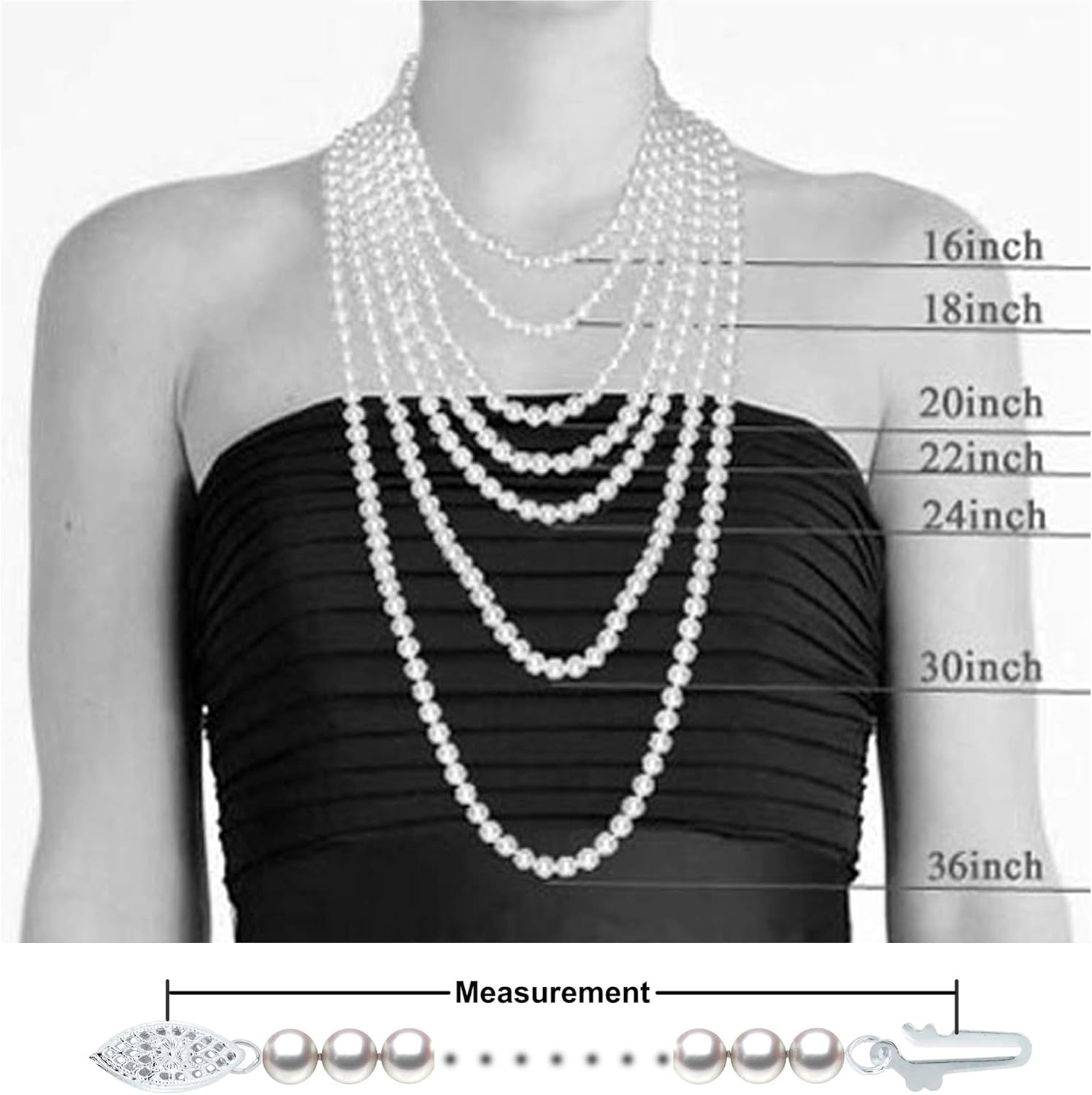 Japanese Akoya Cultured Pearl Pendant Necklace AAAA Graded 6-10mm White Necklace Pendant with Sterling Silver Setting and Matching 16 or 18 Inch Chain - Orien Jewelry - Image 4