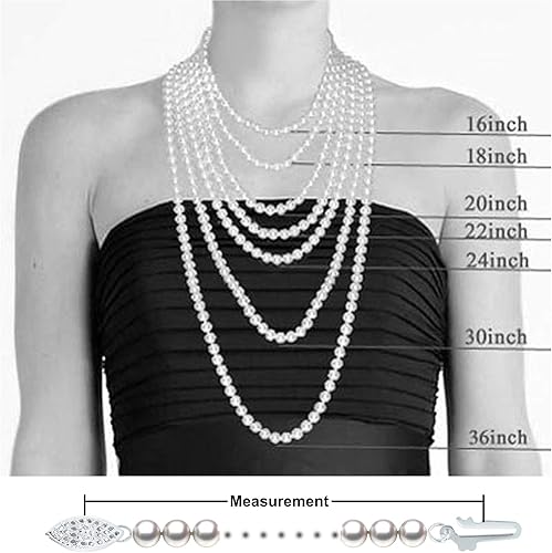 Miniatura 5 de Collares de perlas cultivadas de agua dulce rosadas de 16 a 22 pulgadas para mujer, calidad AA, collar rosa de 0.197-0.394 in, cierre de plata