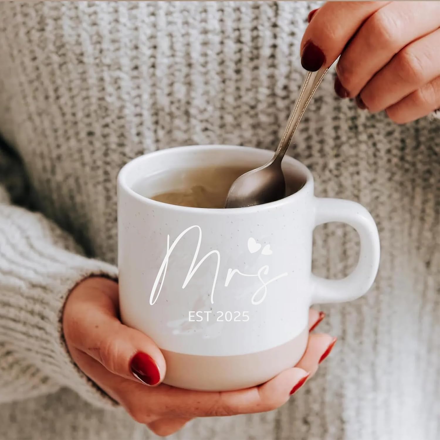 Mr and Mrs Coffee Mugs - Wedding Gifts for Bride and Groom - Gifts for Bridal Shower Engagement Wedding and Married Couples Anniversary - Ceramic Cups 15 Oz - Image 6