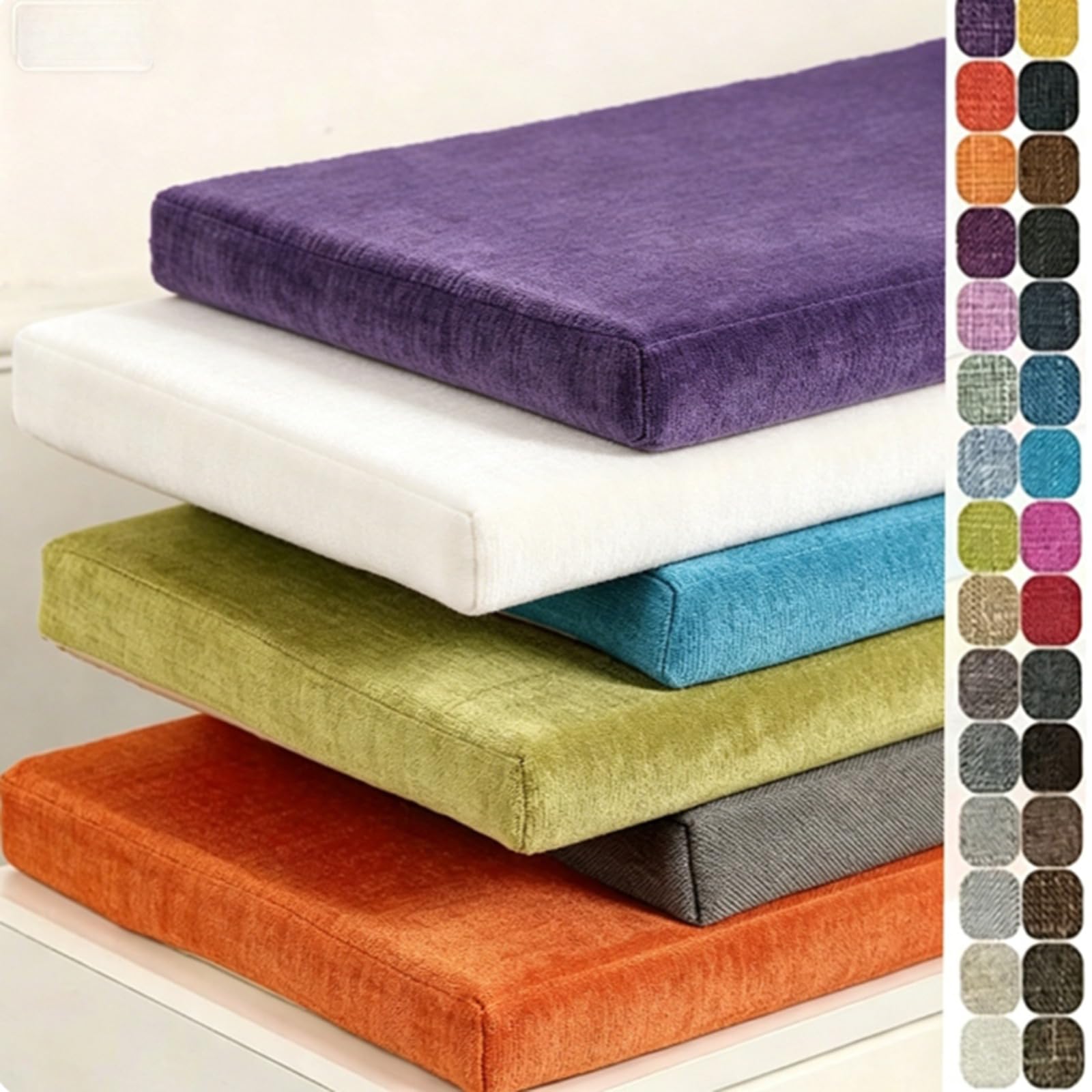 Coussin de banc de taille personnalisée en mousse résiliente pour assise