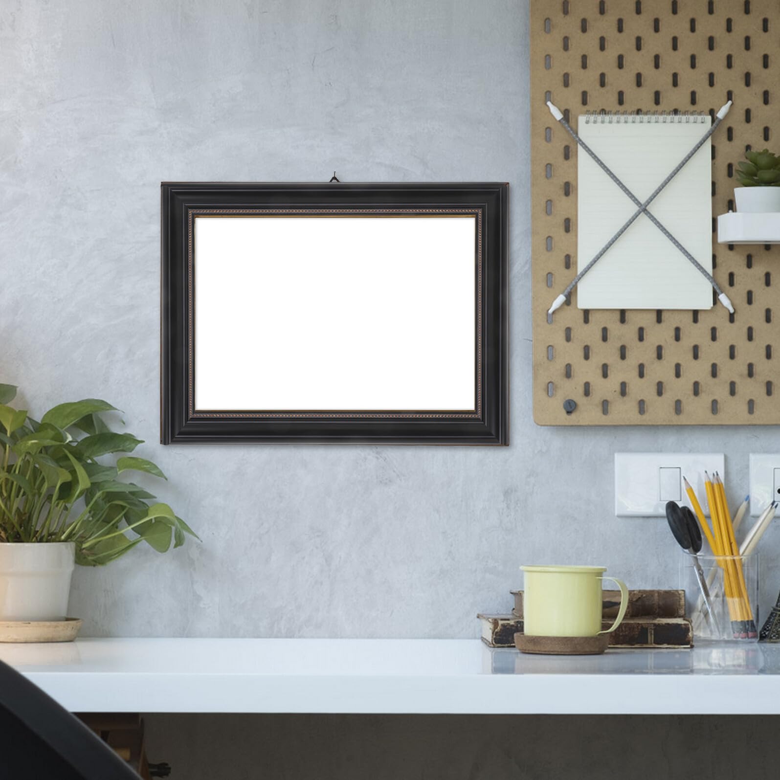 NOLITOY Strisce Decorative per Cornici 4 Pezzi, Modanatura Classica Europea Nera Finitura Retrò per Pittura a Olio, Bordi per Cornice da Parete per Casa, Ufficio e Decorazioni