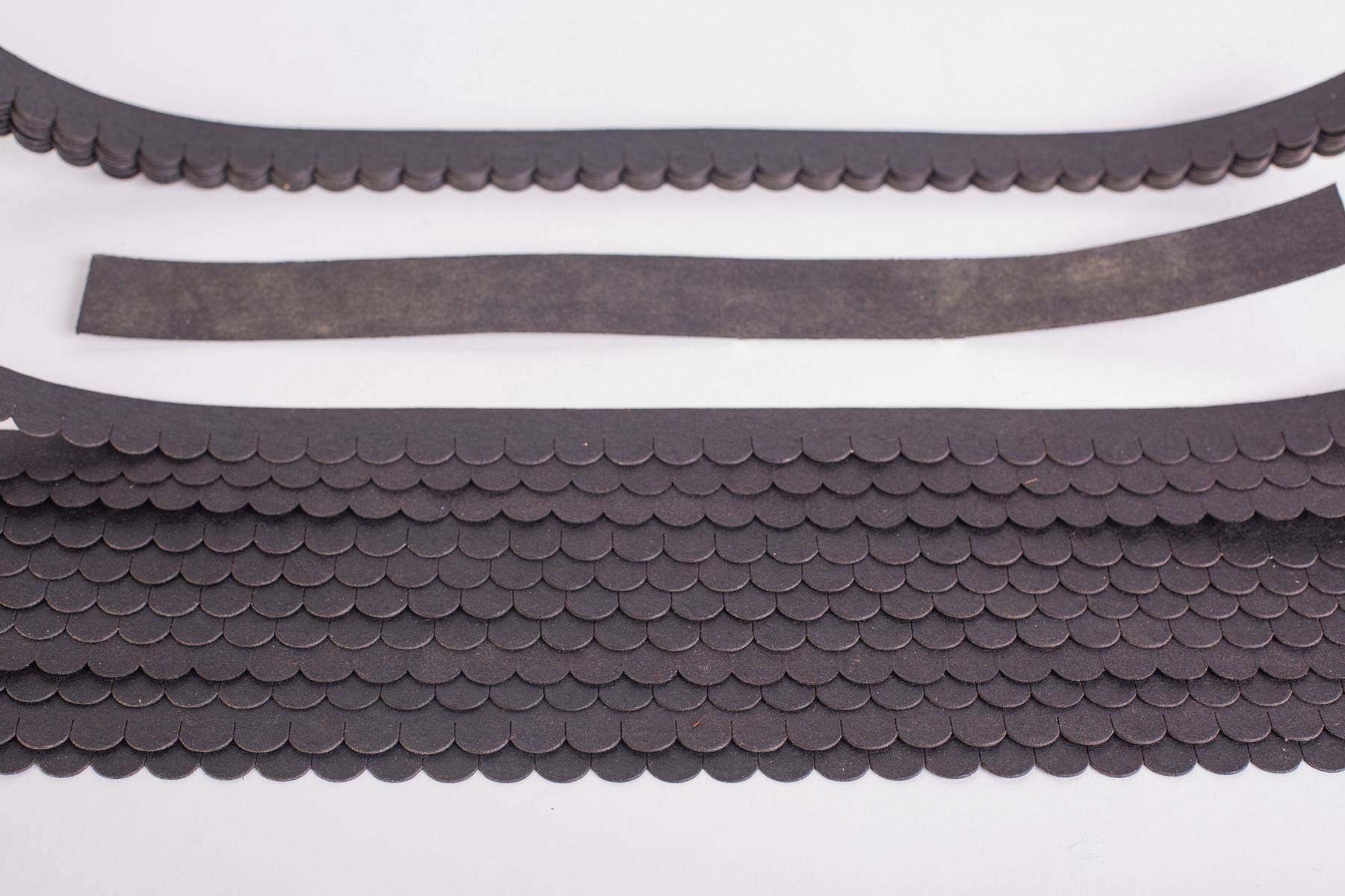 Set Tegole Di Castoro Mini - 15 Mm, 0.24 M², Cartone Catramato, Per Tetti E Modellismo, 20 Strisce + Colmo - Foto 7