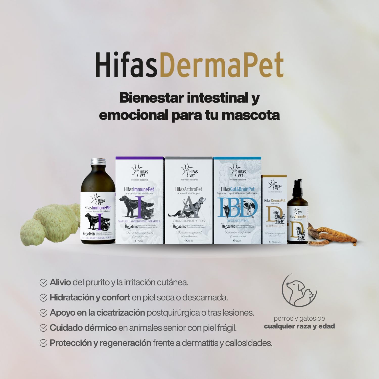 HIFAS Vet - Derma Pet Crema Hidratante Dermoprotectora para Perros y Gatos - 50 ml