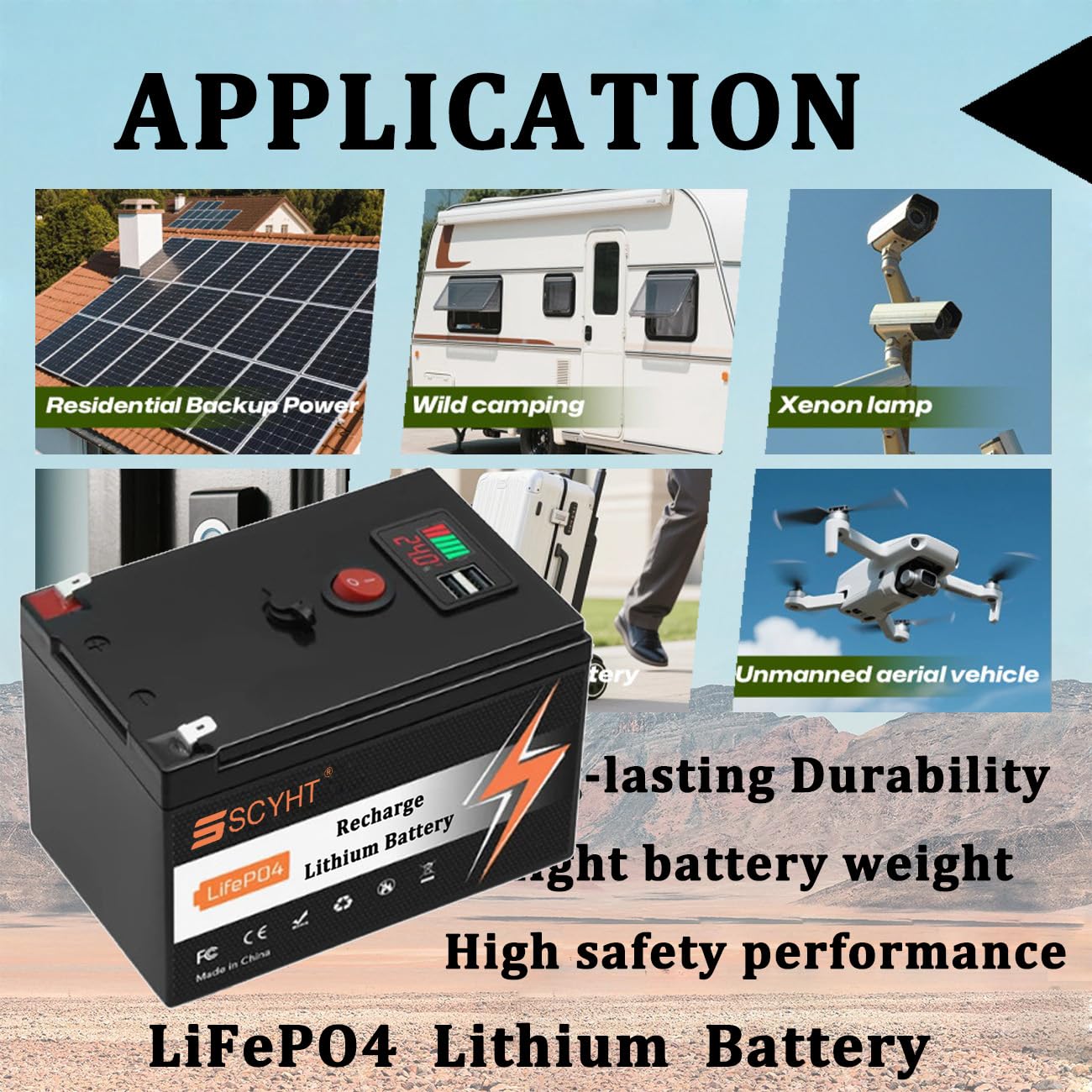 Batteria al litio 24V 10Ah 12Ah Batteria LiFePO4 8Ah Batterie agli ioni di litio 24V Batterie di ricambio per sistemi solari con porta USB per motori da 150W a 300W,24v8ah