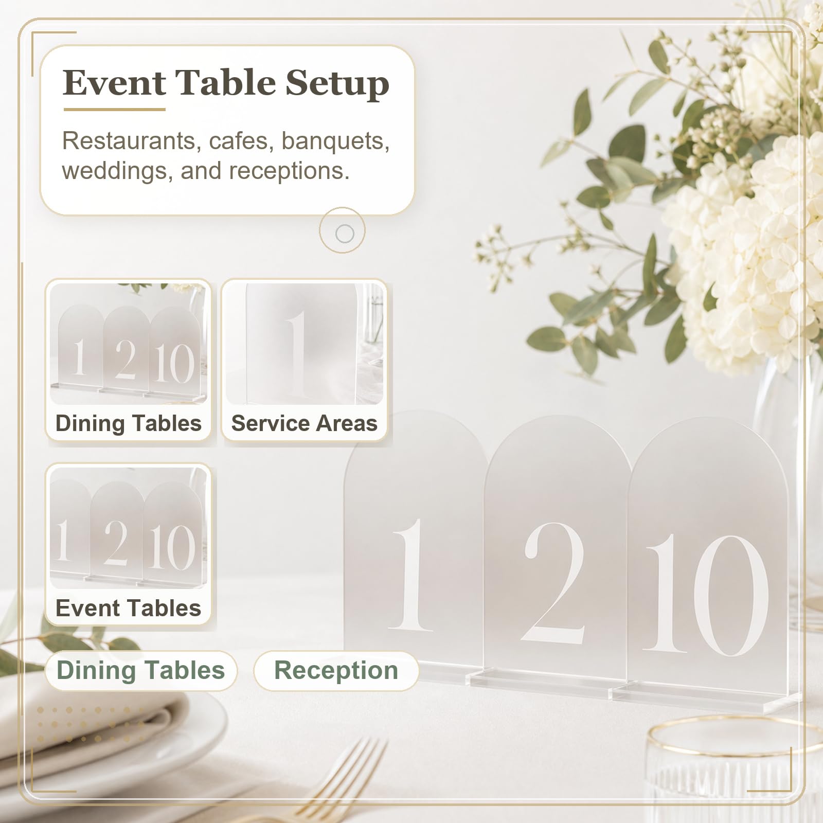 Números de Mesa de Restaurante,Números de Mesa,Robusto,Estable,Fácil de Limpiar,para Bares,cafeterías,Pubs,Clubes,hoteles,Servicios de Catering,Bodas,Banquetes,Fiestas,Eventos