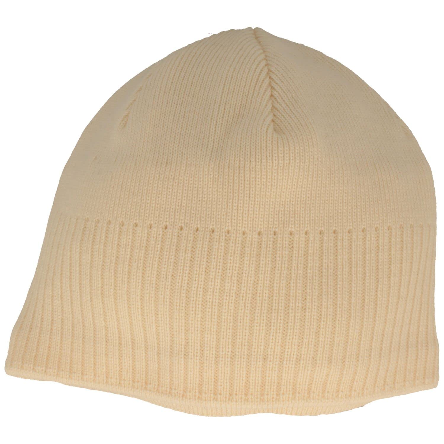 Breiter Bonnet en tricot XXL pour tête de 62 à 63 cm - Avec bande intérieure en polaire, naturel, XXL
