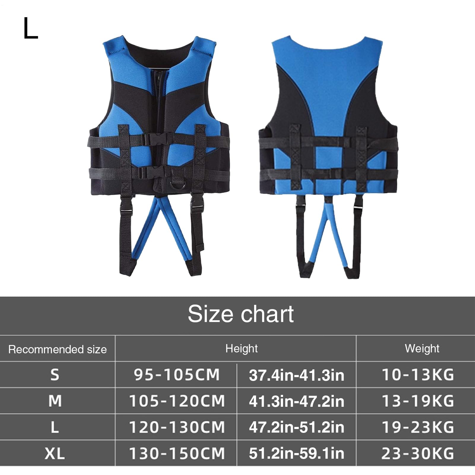 Gilet da nuoto per bambini, giacca da barca, 50 x 25 x 10 cm, regolabile, comodo da indossare, piccolo gilet da nuoto per pesca, lago, parco acquatico e kayak