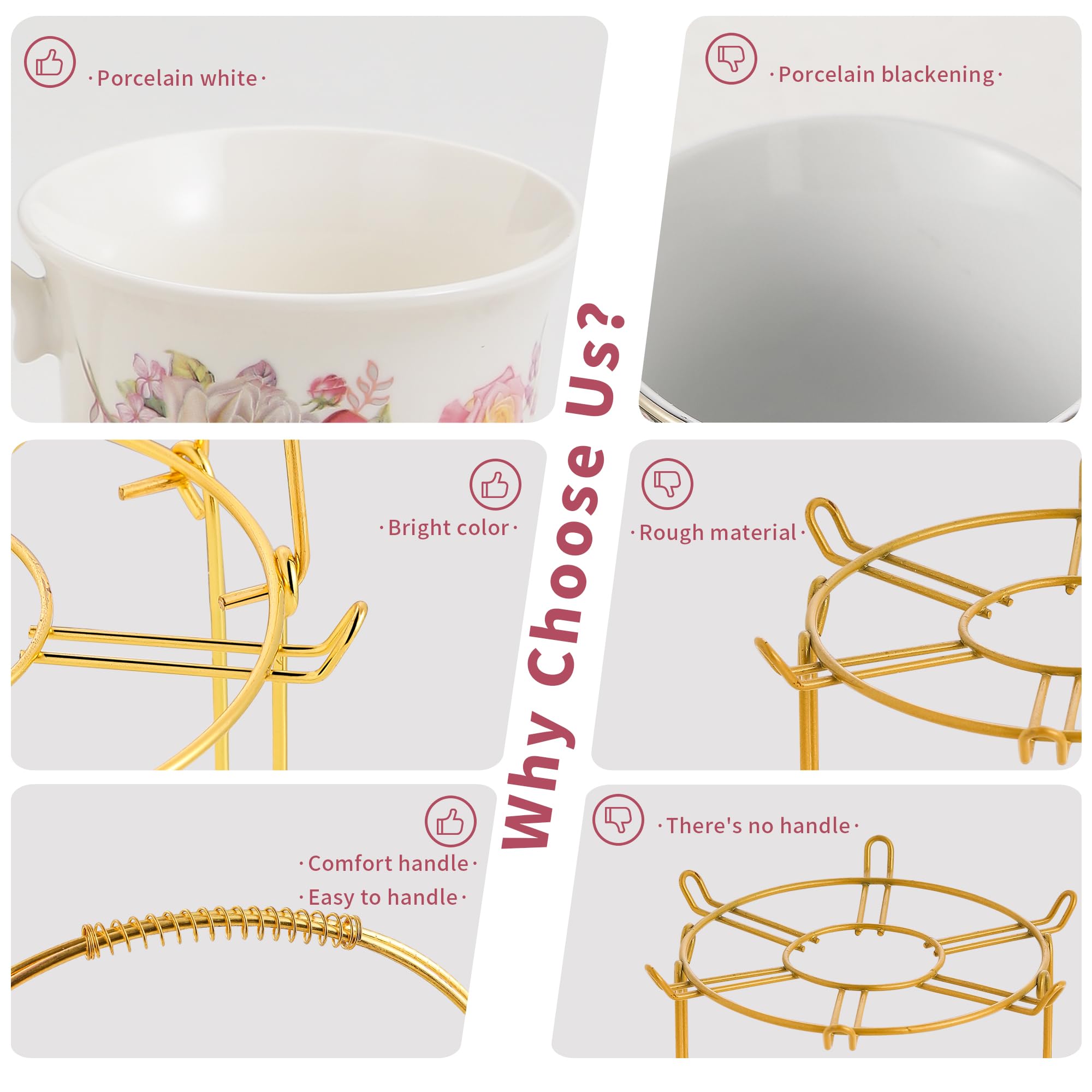 Amazon.com | 20-Pieces Porcelain Bone china Tea Sets,Gold Rim