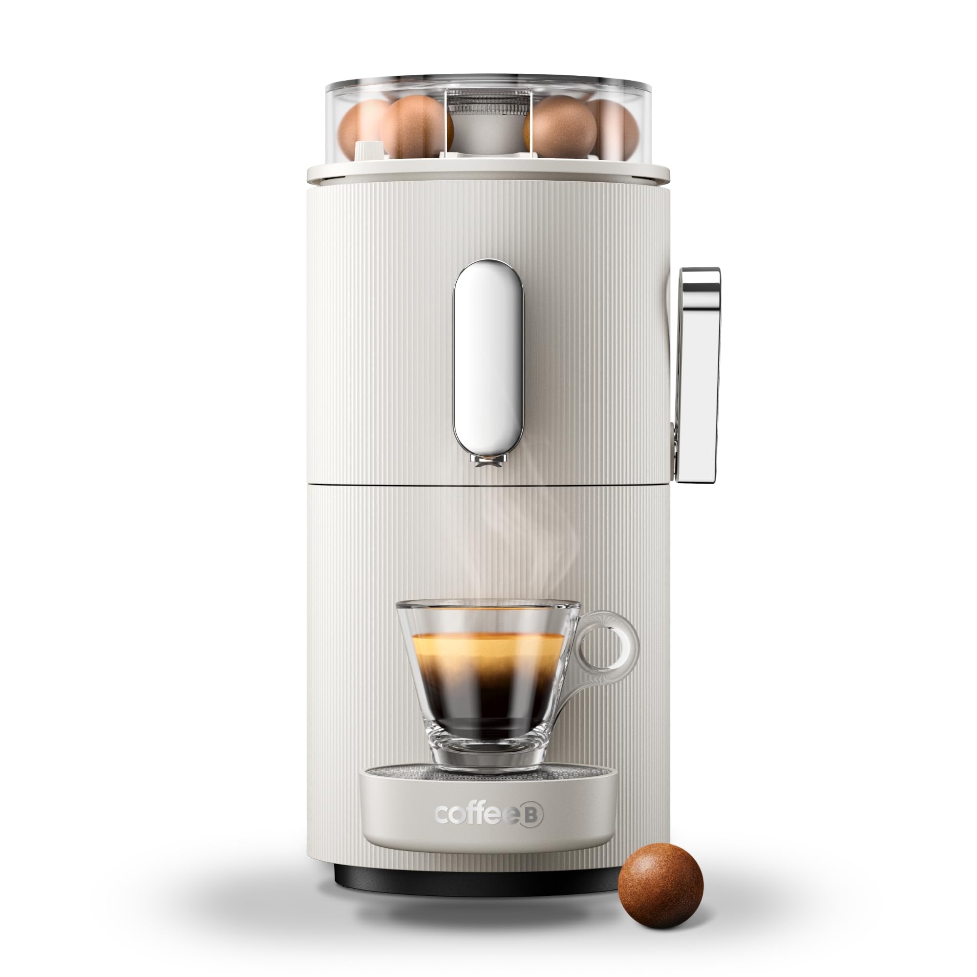 CoffeeB Globe Blanche – machine à café pour boules de café, 1,3 L
