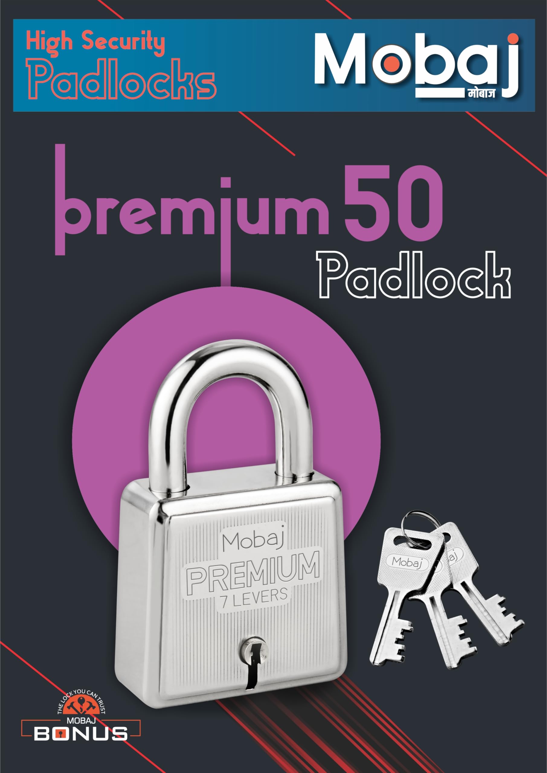 Premium 50mm (Material-Mild Steel)(Silver Colour)