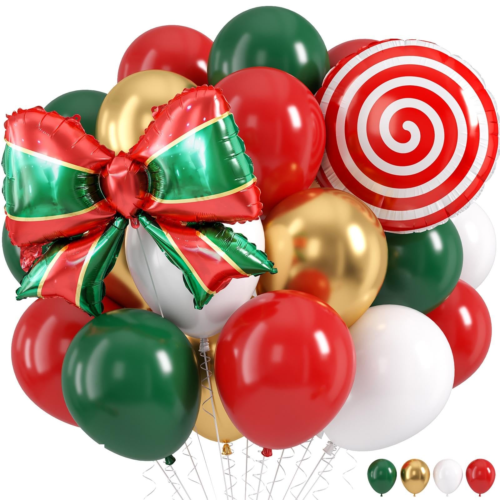 Christmas Balloons, Red and Green Balloons for Christmas Party Decorations — image 1