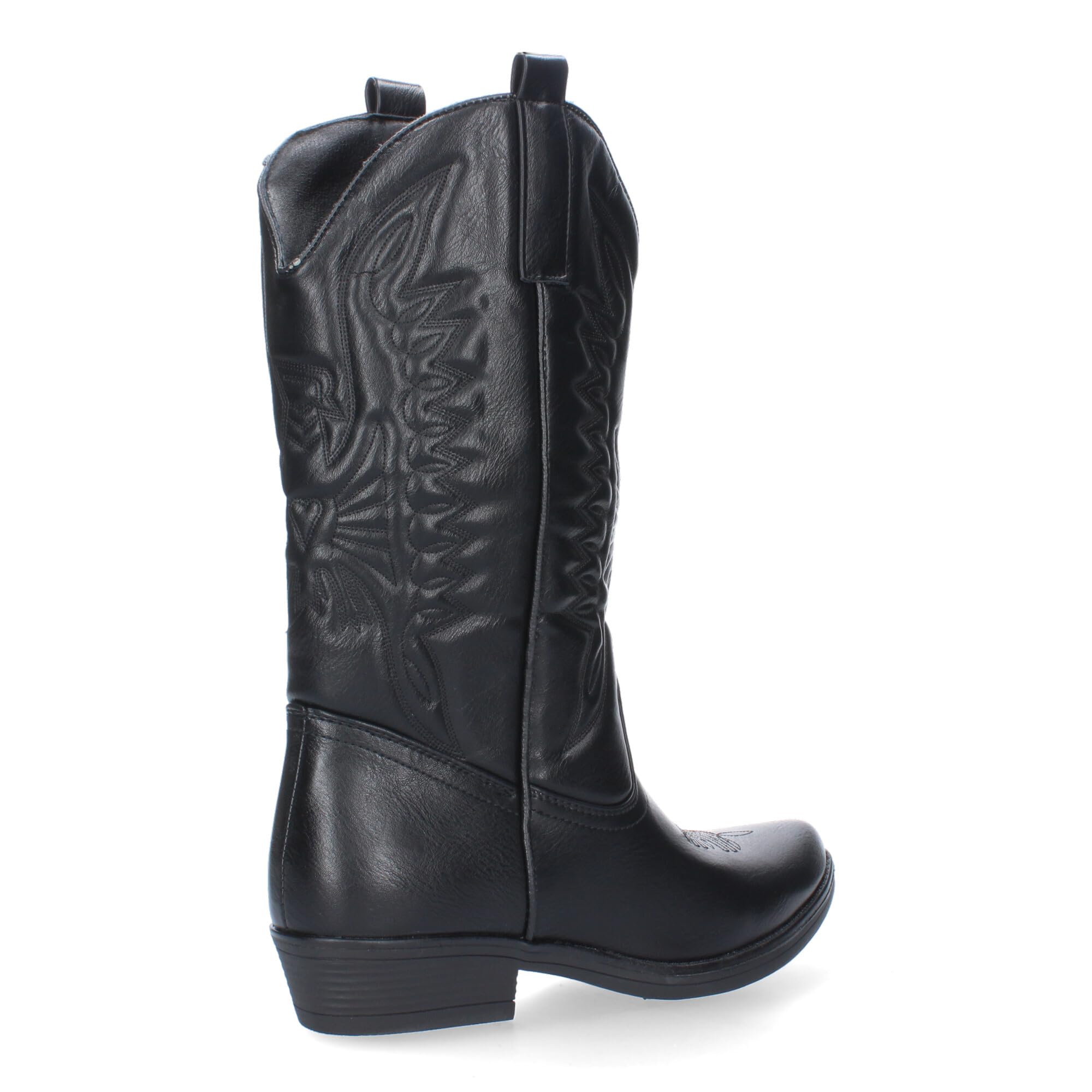 shoes&blues.es Bota de Tacon para Mujer, Comodos, con Bordado, Estilo Cowboy