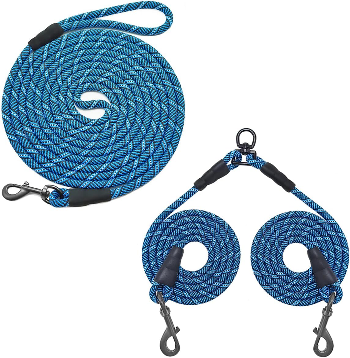 Mycicy Long Double Leash for 2 Dogs (20 FT), Dual Dog