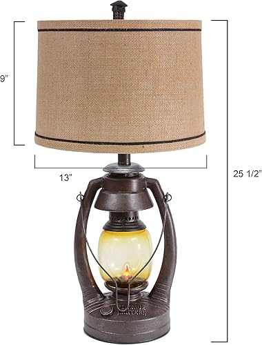 Vista 89 de BLACK FOREST DECOR Antler Lodge Uplight Lámpara - Lámpara rústica de Lodge con globo de vidrio sembrado