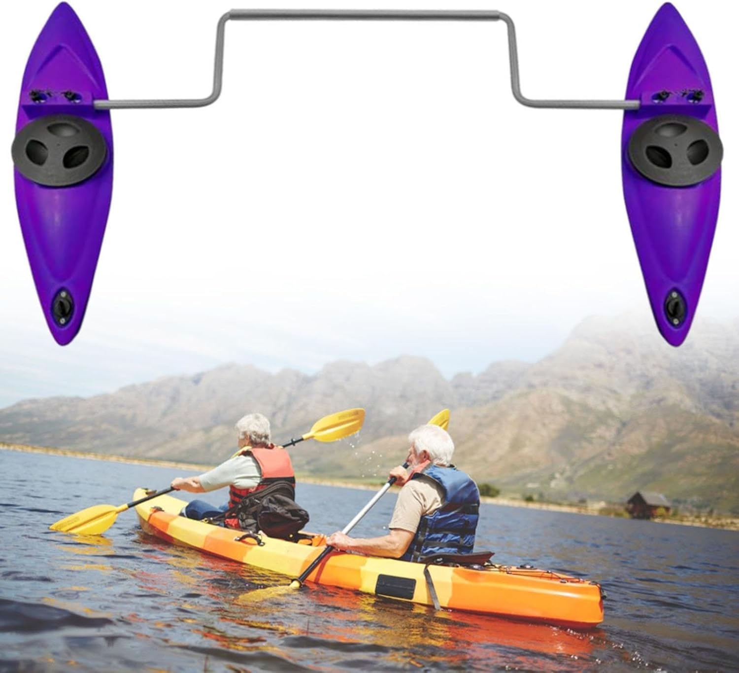 Menolana Kayak Stabilizer Boat Accessory Versatile with Arms Rod Balancing Kayak Outrigger Kit for Paddling Canoe Drifting Kayaking