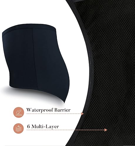 Miniatura 5 de Ropa interior lavable absorbente para incontinencia orina para mujer, bragas de cintura alta para protección contra fugas de vejiga, 2.3 onzas