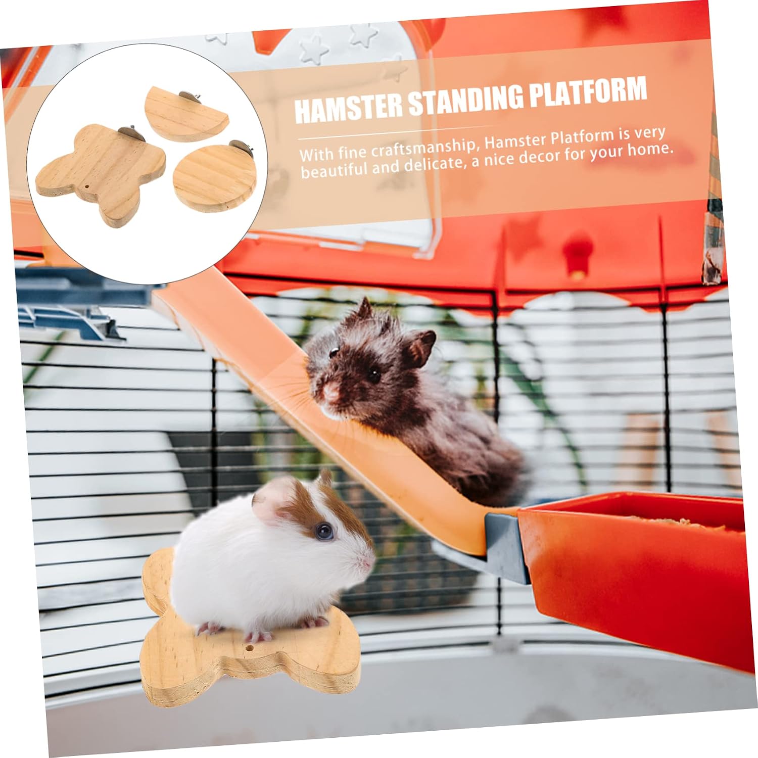 FRCOLOR 9pcs Pet Platform Toys for Birds and Animals Stand for Hamsters Guinea Pigs and Parrots Safe Chewing and Climbing Accessories