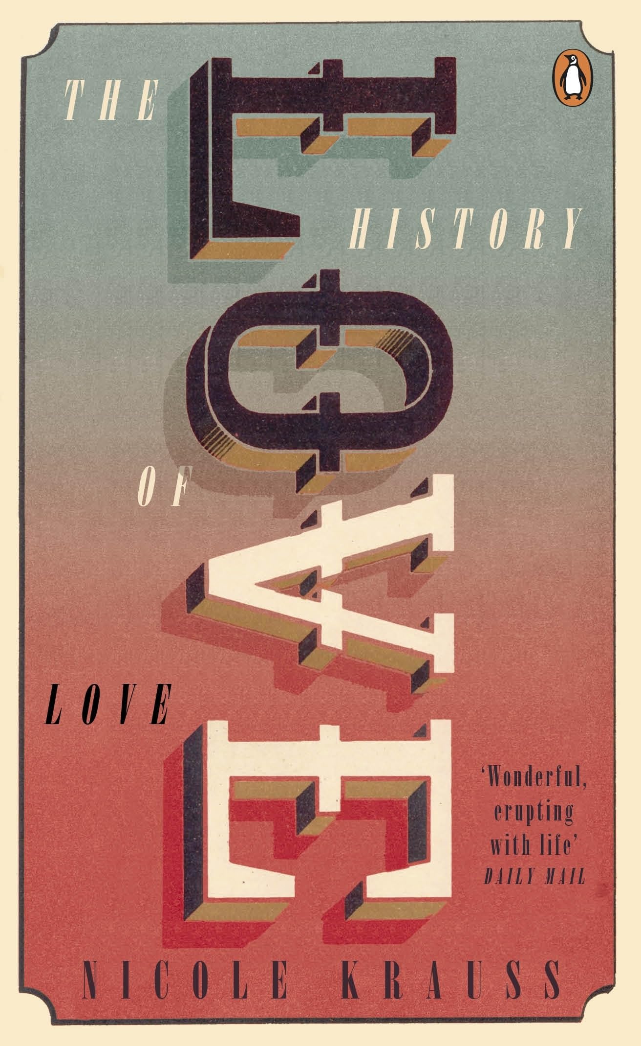 History of Love by Nicole Krauss (Paperback Book)