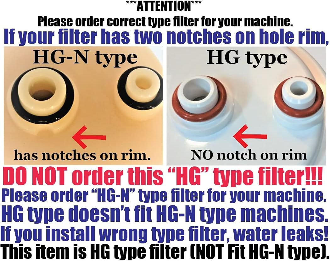 Made Premium Lead Removal Grade Replacement Filter Compatible with HG Type (Not Fits HG-N) Older Pre 2010 Model Water Filter(Not Compatible with HG-N Newer Model)
