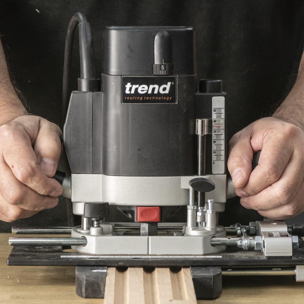 Trend Urządzenie CRB Mortise and Fluting, przyrząd do użytku z podstawą routera kombinowanego, CRB/MF