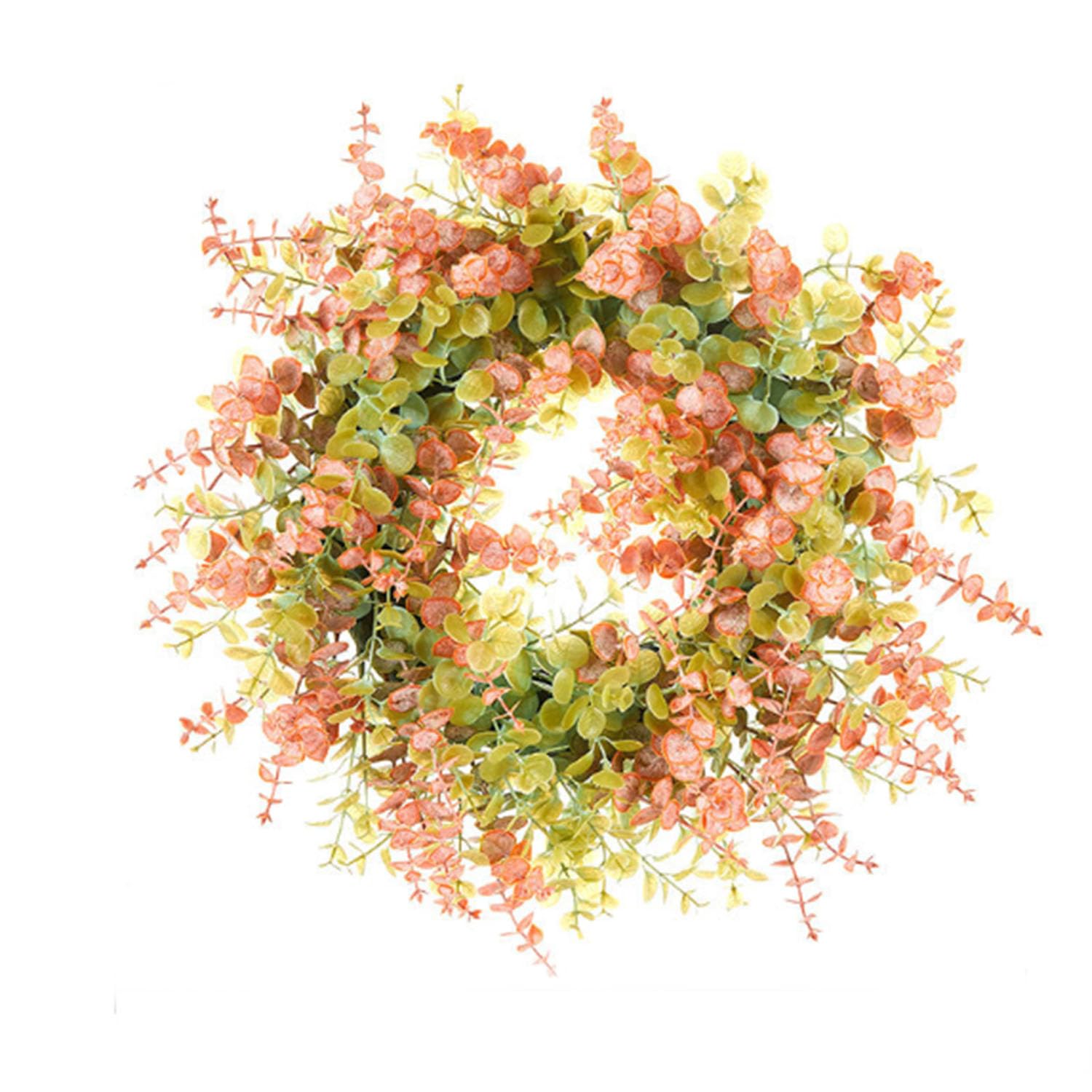 Christmas wreaths, 18 Inch, for Home, Farmhouse Decor with Eucalyptus Leaves,Rose, Big Berries(Color 13)