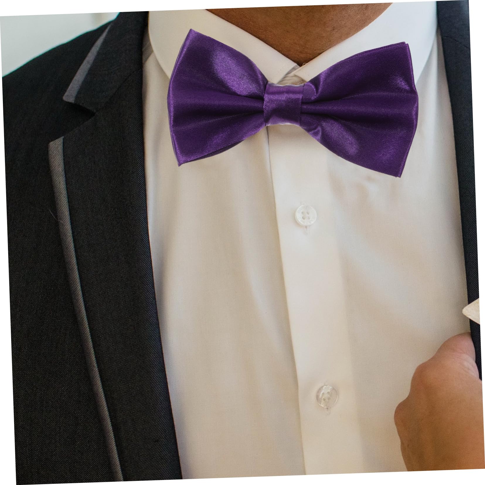 WRITWAA Tie Sets for Men Burgundy Bow Tie Cummerbund Handkerchief Men's Formal Wedding Accessories