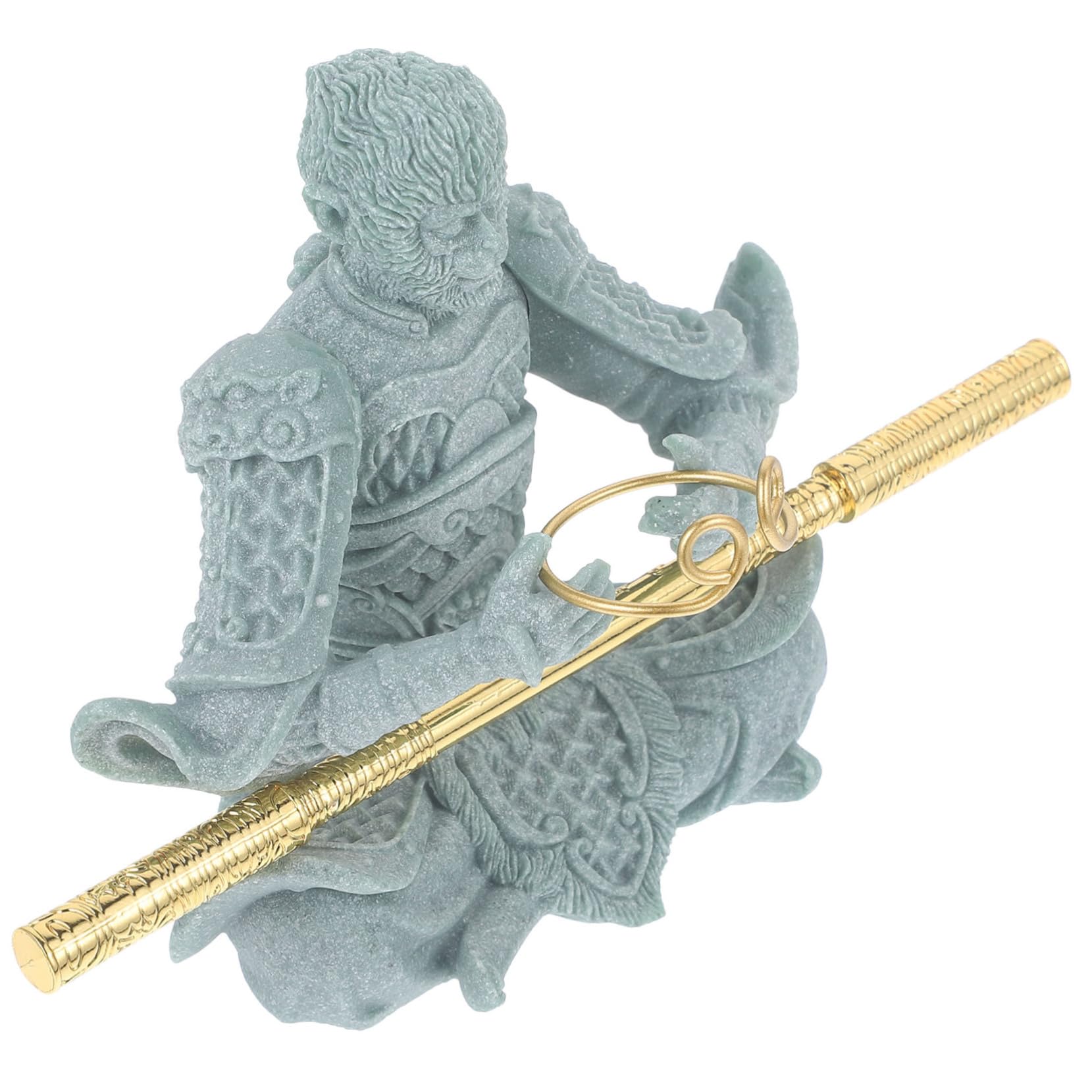 PRETYZOOM 3 Piezas De Estatuas De Mascota De Té Wukong Lindas Figuras De Animales Accesorios De Esqueleto Animales De Imitación Pata Paisaje Mono Figura Decorativa Arenisca