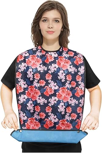 Miniatura 6 de CACTIYE Baberos impermeables para adultos para adultos que comen tela para ancianos mayores y discapacitados babero de felpa protectores de ropa