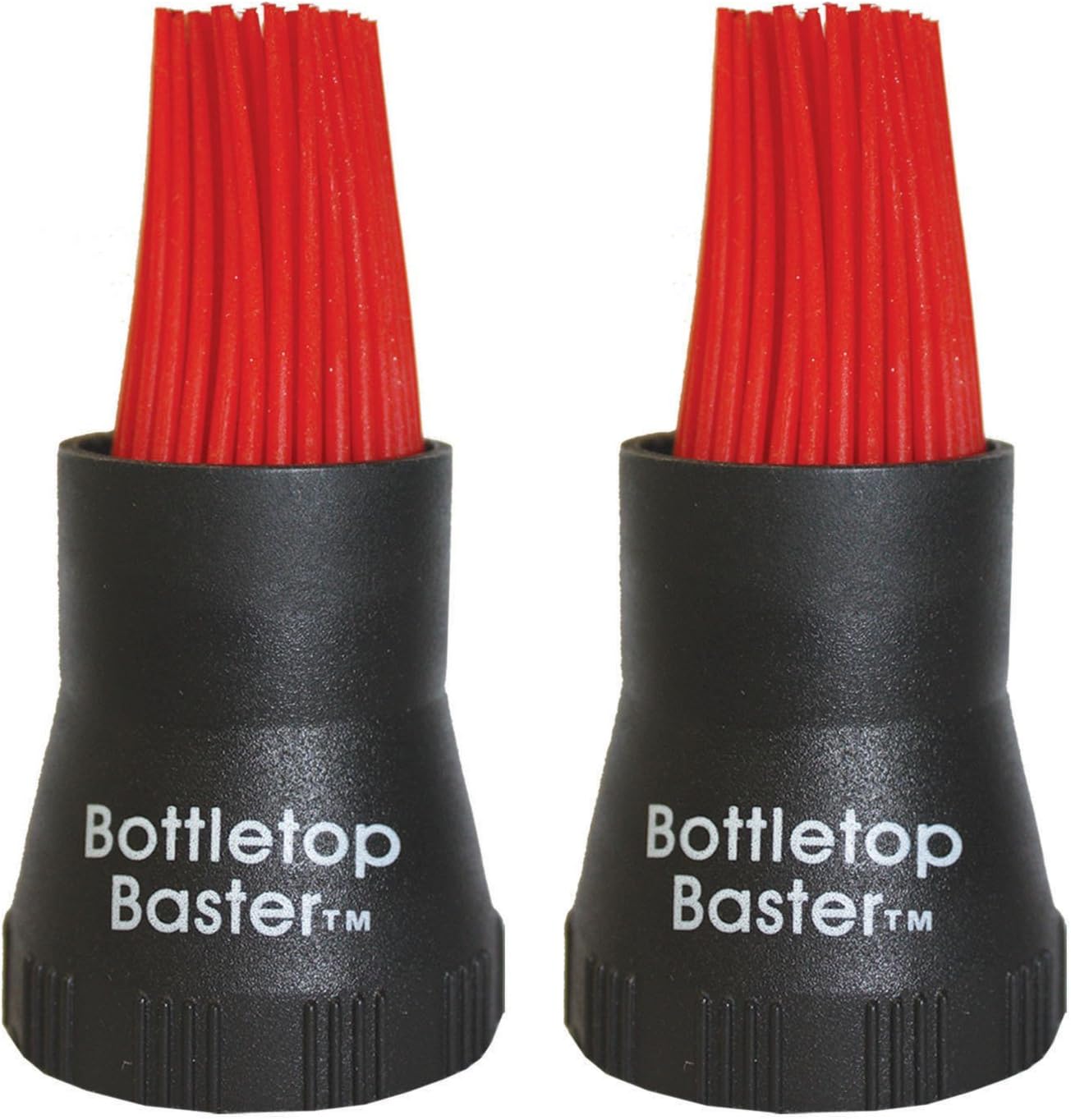 Jokari Crazy But It Works Silicone Bottletop BBQ Baster, Black, 2-Pack
