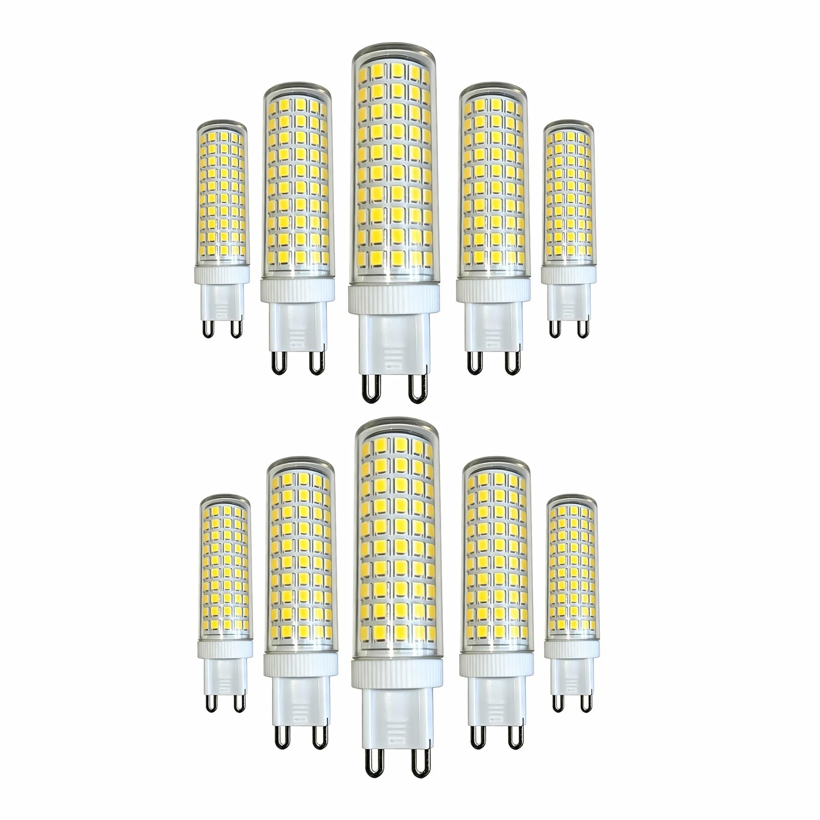 Pack de Bombillas LED G9 15W, Equivalente a 120W Halógena, 1000LM, Cerámica, Gran Ángulo 320°, Sin Parpadeo, CRI≥80+, No Regulable(Natural white 4000K,10 Pack)