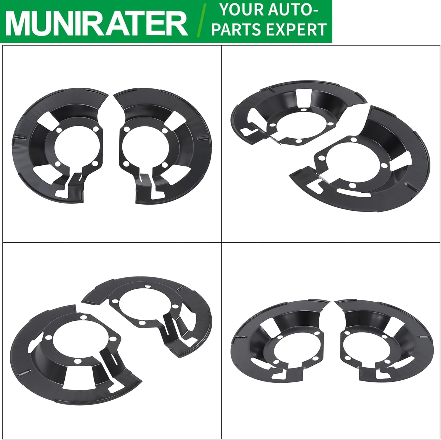 munirater Front Left and Right Side Brake Dust Shield Replacement for R-am 2500 2000-2002 Replacement for R-am 3500 2000-2002