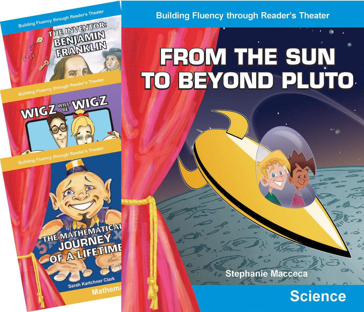 Teacher Created Materials - Reader's Theater: Math and Science - 4 Book Set - Grades 3-4 - Guided Reading Level K - Q