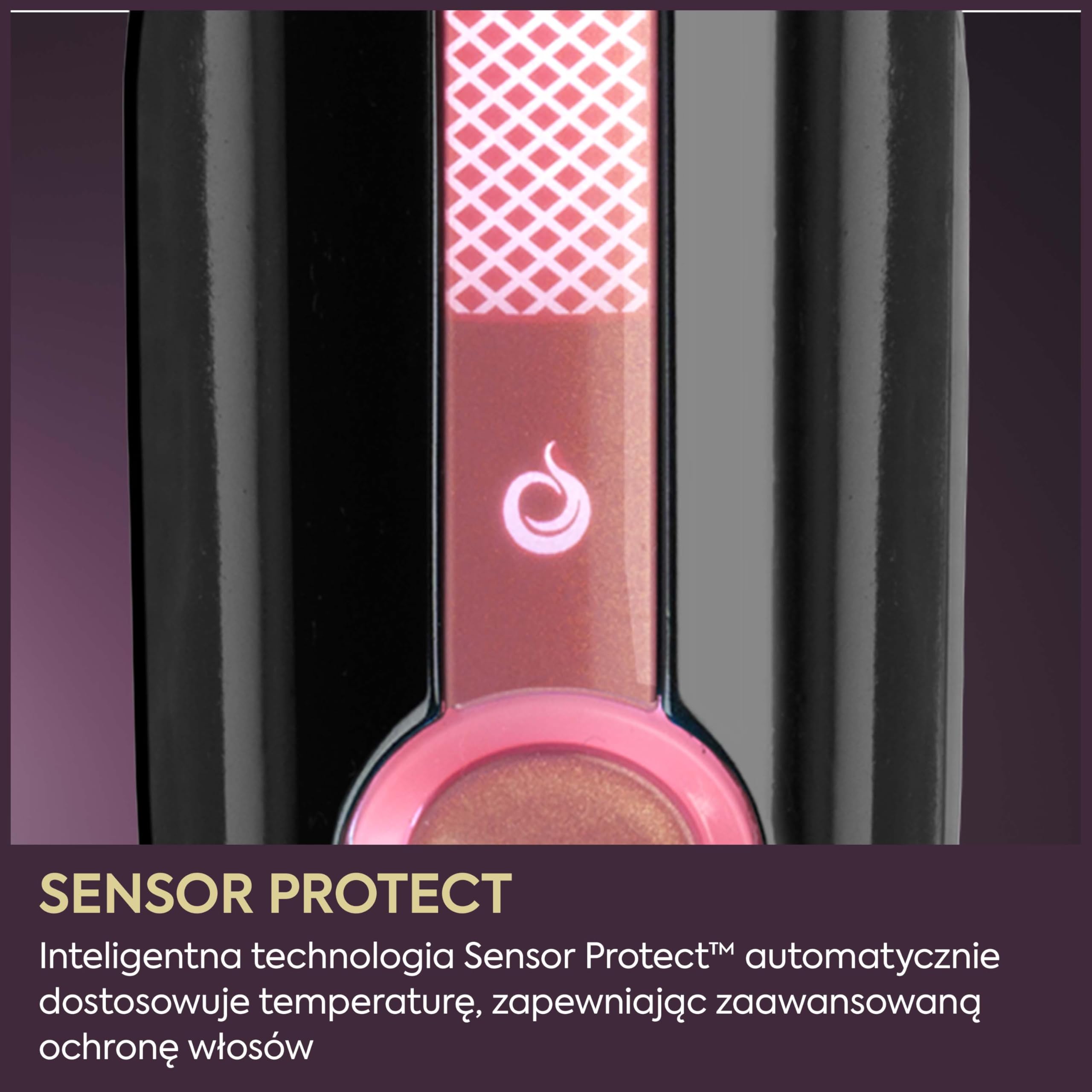 BaByliss Sensor Protect Inteligentna Prostownica do Włosów, Adaptacyjna Kontrola Temperatury, Płytki Tytanowe, Jonizacja Anti‑Frizz, 5 Ustawień (160–200°C), Szybkie Nagrzewanie, ST491E