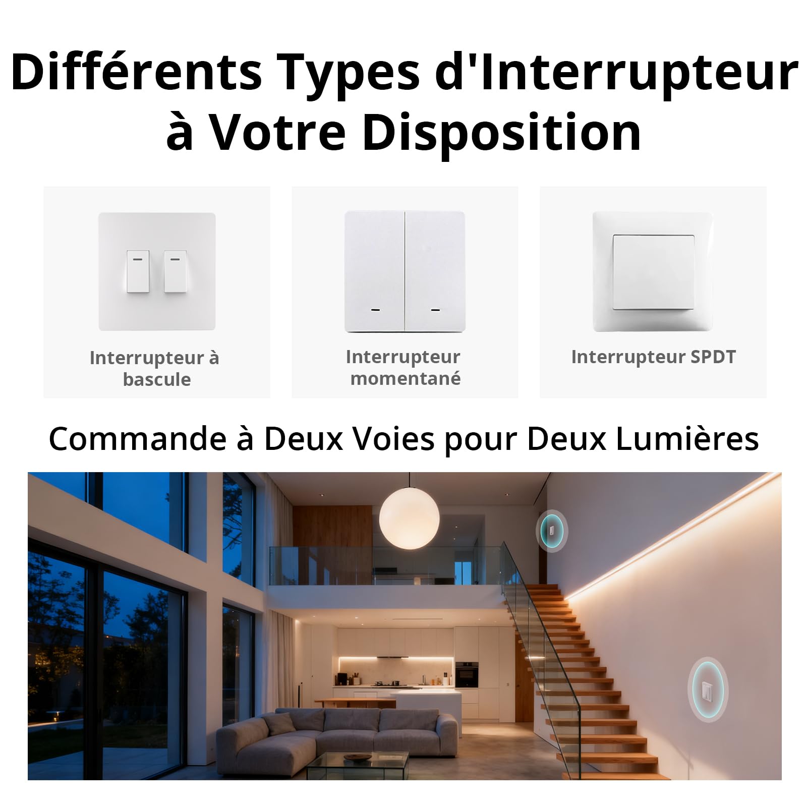 Interrupteur intelligent SONOFF MINI DUO-L Zigbee 3.0 Double canal Pas de fil neutre