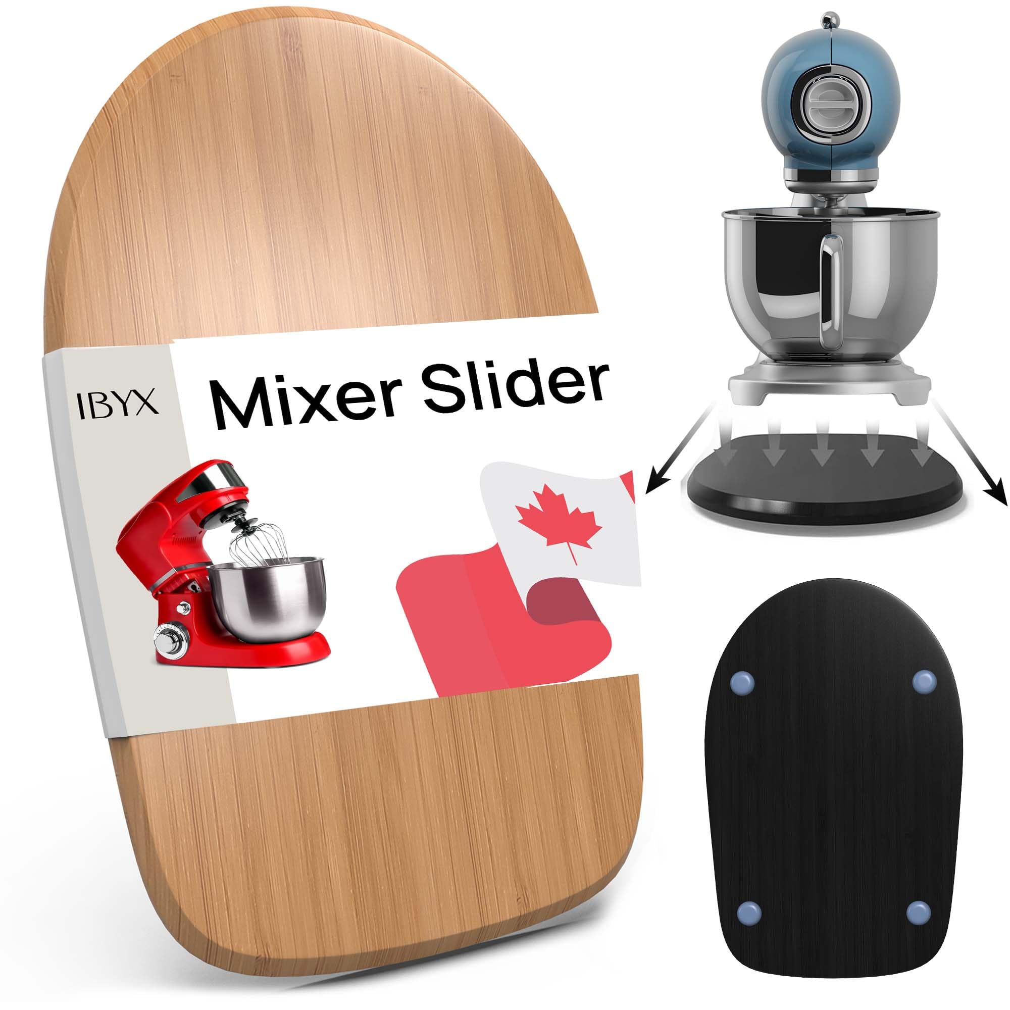 Elegant Sliding Tray - Compatible with 4.5 Qt KitchenAid Stand Mixers and Other Heavy Appliances (Natural)