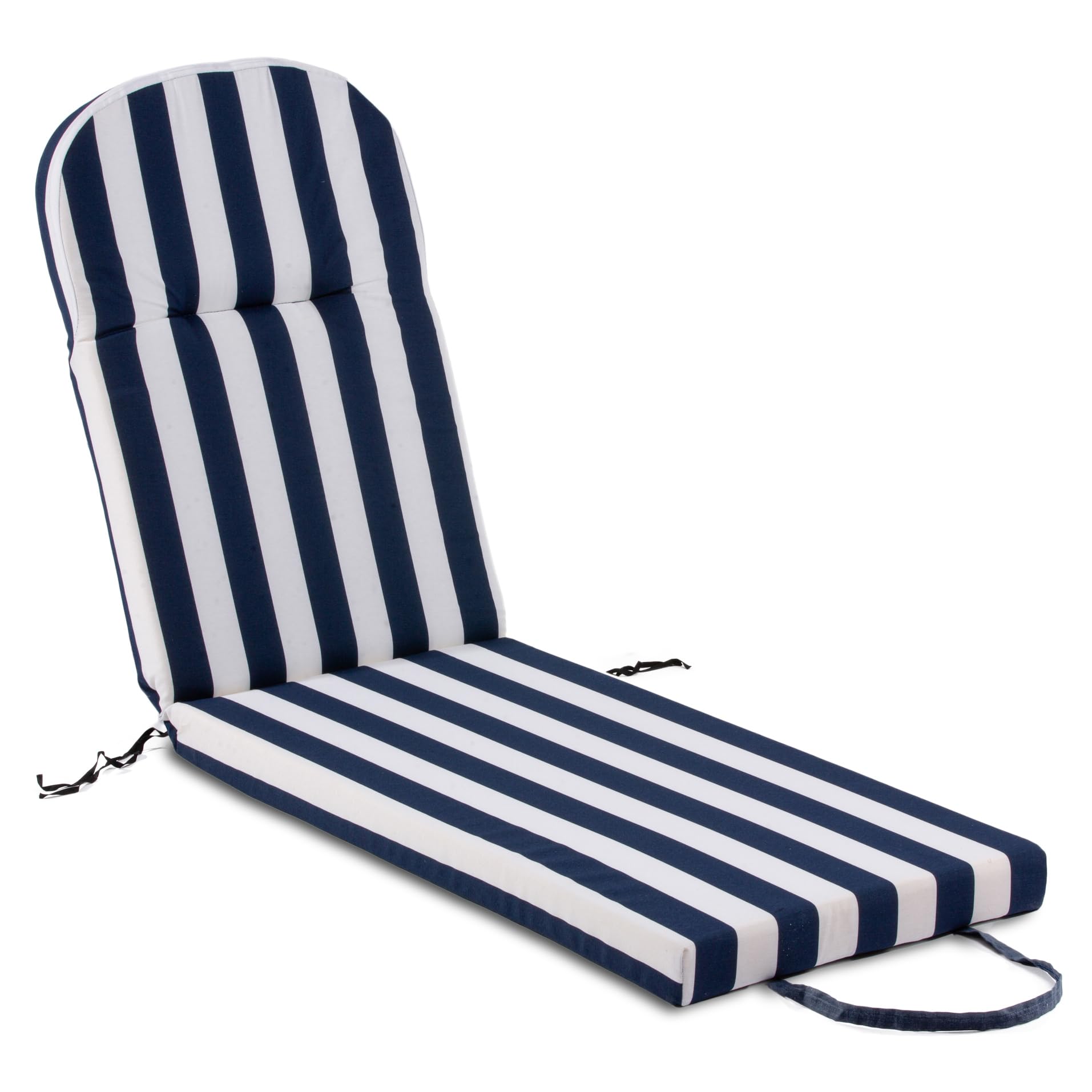 TECNOCUCI Materassino per sdraio da giardino - 100% Made in Italy - Cuscino per esterni - Rigato Bianco Blu