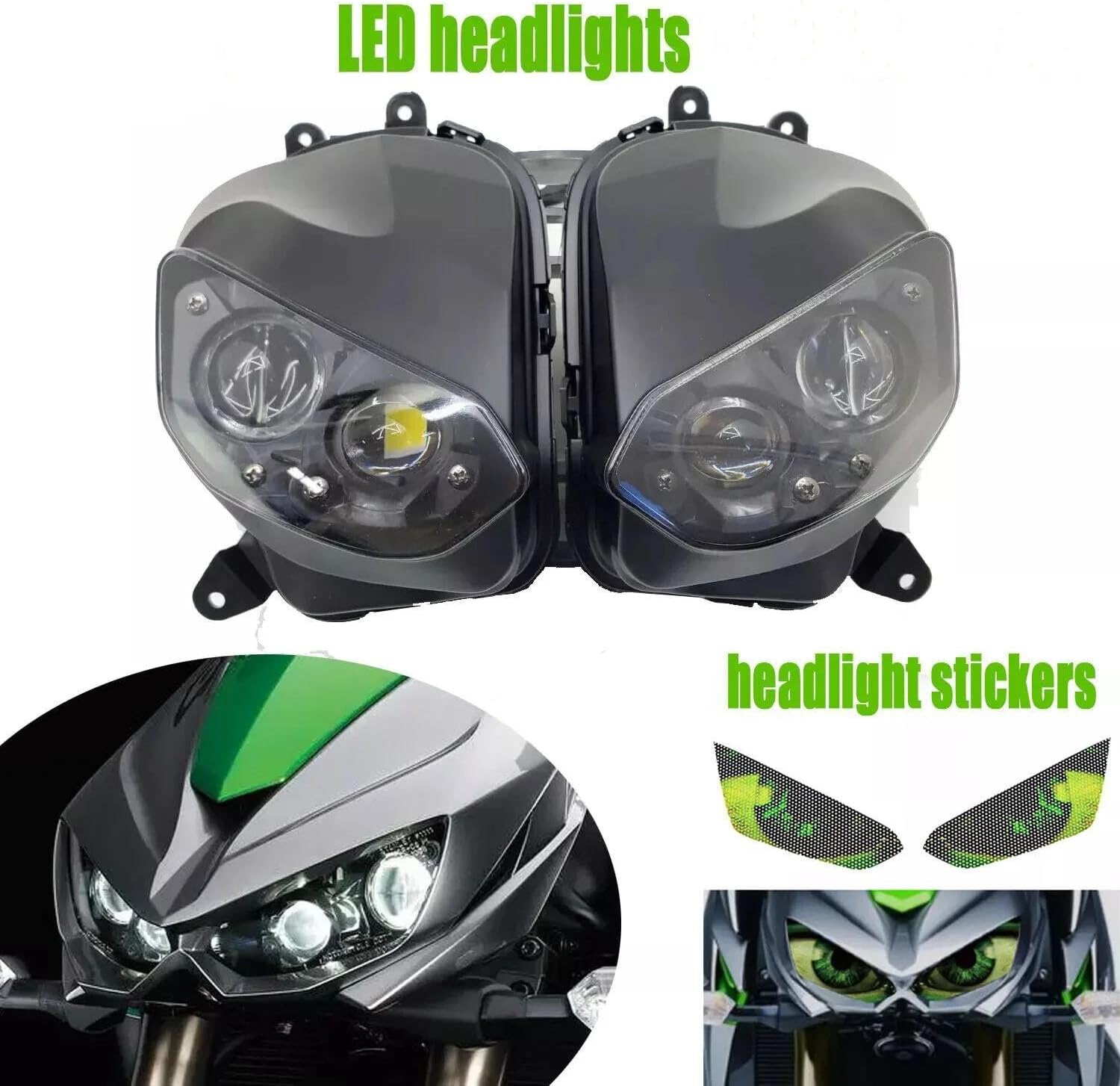 カワサキ ZX-6R ZX636B バイク用 LEDヘッドライト H7 2灯Hi/Loセット