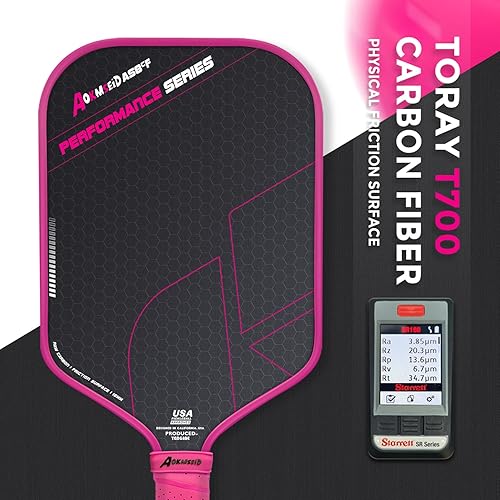 Miniatura 2 de AKS Performance Series Pickleball Paddles - Toray T700 Raw Carbon Fiber Pickleball Paddle with Physical Friction Surface, 16mm Powerful Polymer