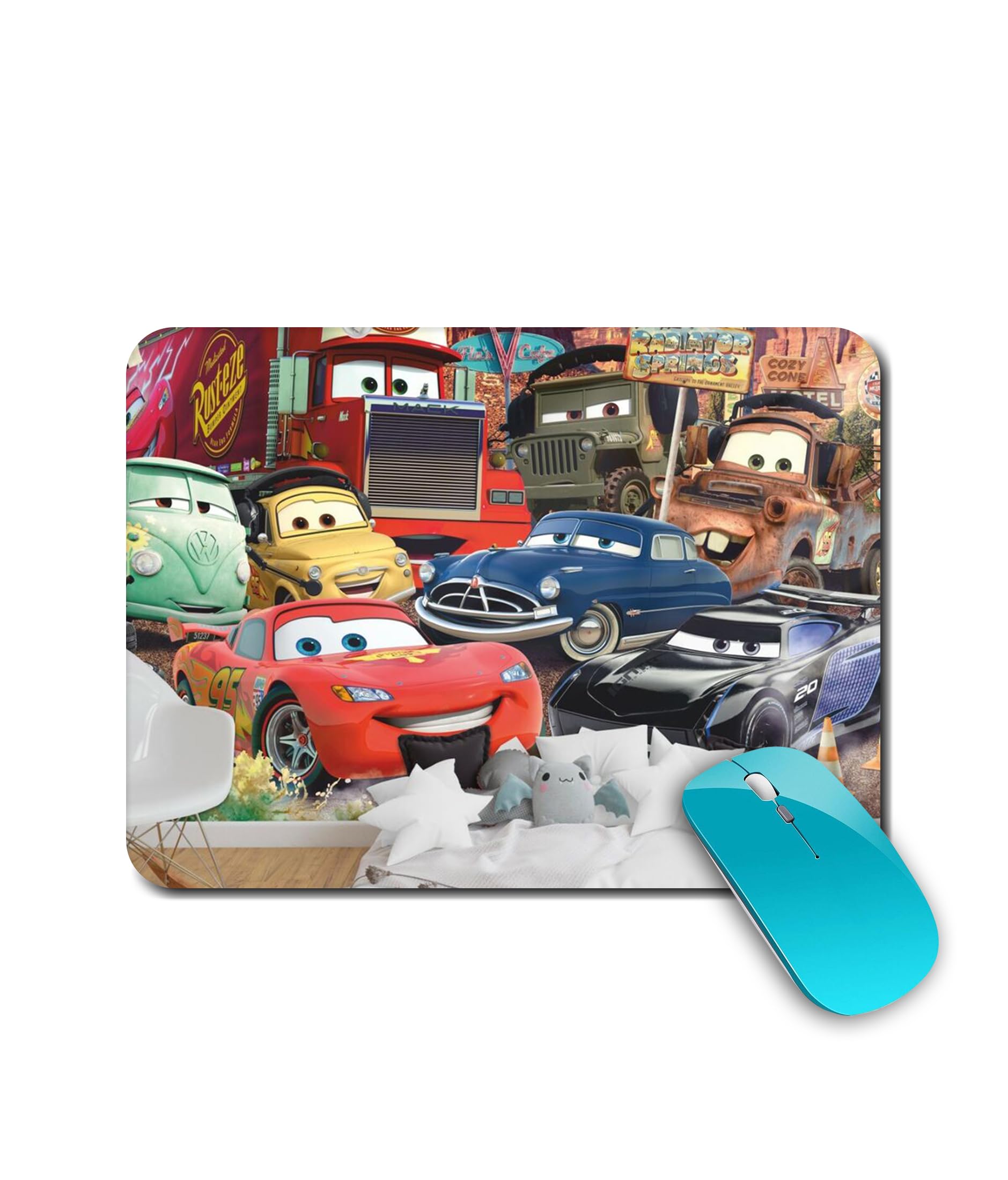 IVJAR Kids Game Car Toys Printed Gaming Mouse pad for Office/Home/Gaming/Anti Skid/Anti Slip/Rubber Base (Multicolor -D8104)-image-42