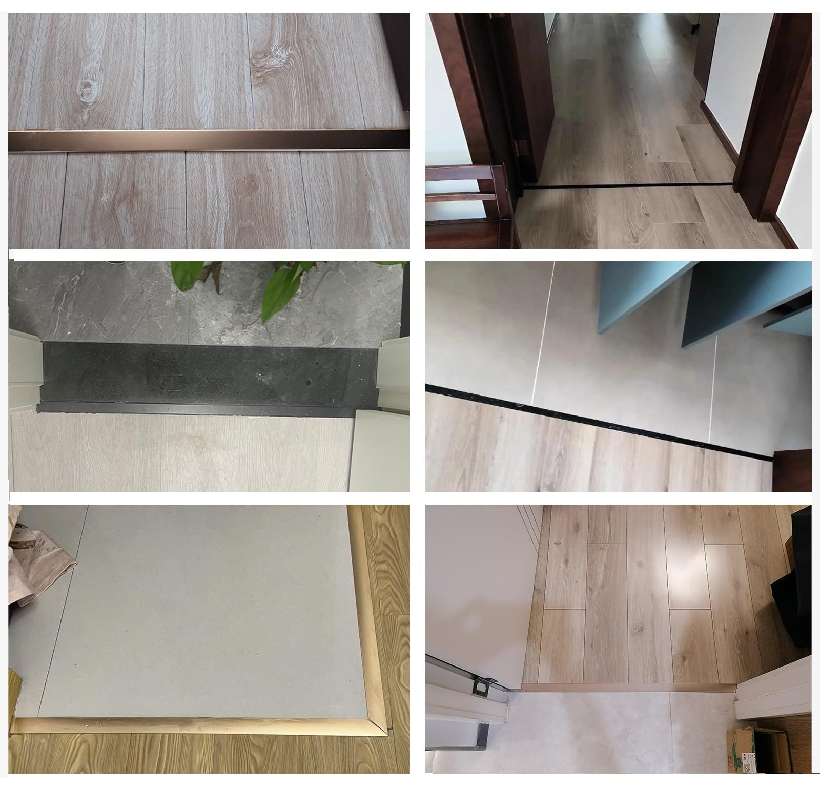 3 Stück Türschwellen Leiste, T Profil Aluminium, Arbeitsplatte Abschlussleiste, Teppichleisten üBergangsprofil, Türleiste, Arbeitsplatte Abschlussleiste für Bodenfugen, Treppenschwellen(Gold,Width 8MM