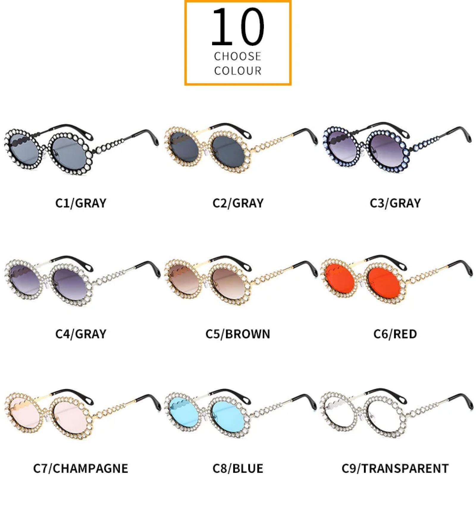 Sonnenbrille Herren Damen Unisex Runde Schirme Großer Rahmen Ovale Sonnenbrille Aspicshown